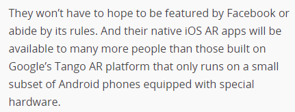Facebook, Apple, and Google altogether on AR