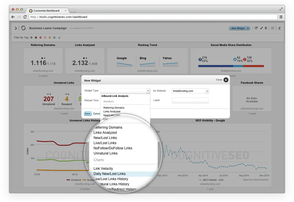 Take Advantage of a Fully Customizable Digital Marketing Dashboard
